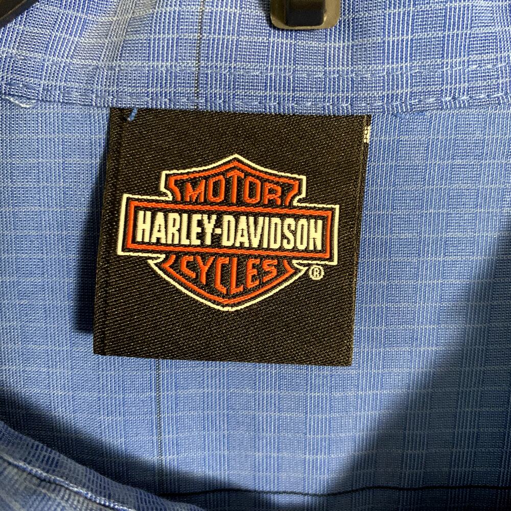 Harley Davidson Shirt Men's XL Blue Tori Richard Hawaiian Short Sleeves - Picture 3 of 9